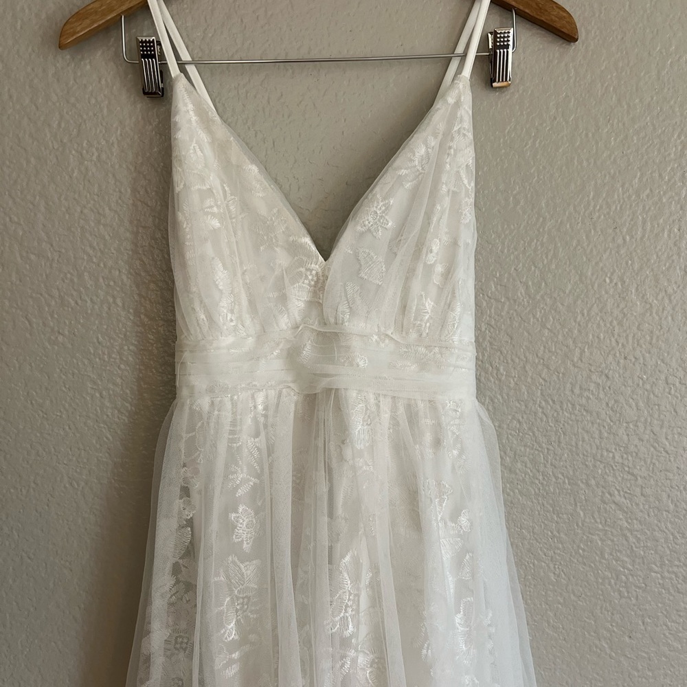 Dreamer Ivory Embroidered Tulle Maxi Dress - Picture 6 of 10